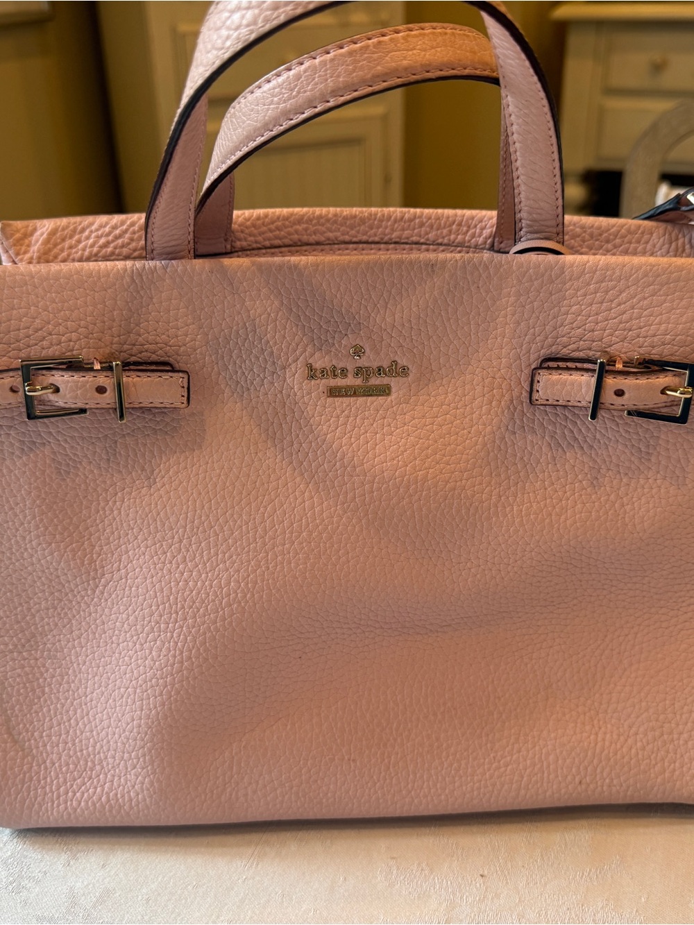 kate spade Blush Pink Pebbled Leather Satchel